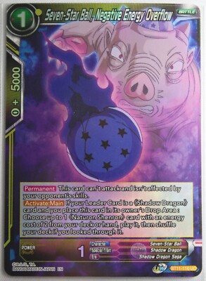  Seven-Star Ball, Negative Energy Overflow BT11-116 UC Foil NEW Vermilion Bloodl