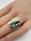 VTG Native American Navajo Sterling Silver Turquoise Sz-5 Ring 4.4g #rcn