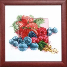 DIY Mixed technique stitch kit "Blueberry"