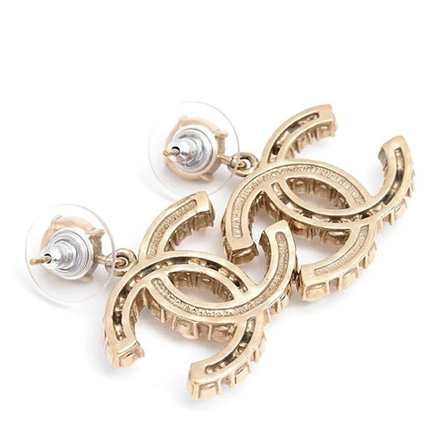 CHANEL Earrings AUTH Coco CC Gold Tone kenkenjp Rhinestone Fake Pearl Gp F/S - Picture 6 of 8