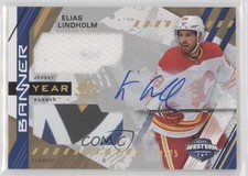 2021-22 Upper Deck SP Game Used 14/25 Elias Lindholm #BYA-EL Auto 0c3