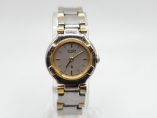 Citizen CQ Quartz Womens Watch New Battery Two-Tone Gray Dial 20mm