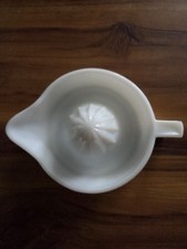 Vintage 1950&rsquo;s White Milk Glass &ldquo;SUNKIST&rdquo; Hand Orange/Citrus Juicer