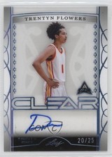 2022-23 Leaf Trinity Clear Holo Platinum /25 Trentyn Flowers #CA-TF1 Auto o9i