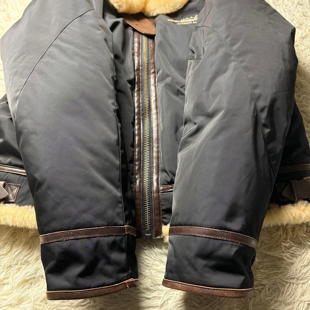 AVIREX B-3 Down Jacket Polyester Flight Jacket Bl… - image 23