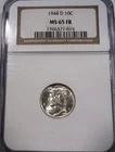 1944-D  SILVER Mercury Dime  NGC  MS65 FB