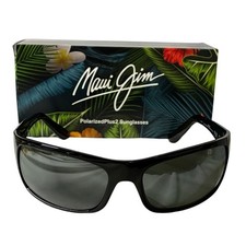 Maui Jim Peahi polarized Wrap Sunglasses Gloss Black MJ0202S-001