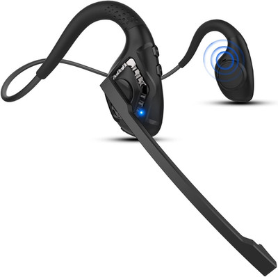 Bluetooth 5.3 Headset with Microphone, Open Ear Headphones W/Noise Cancelling Mi