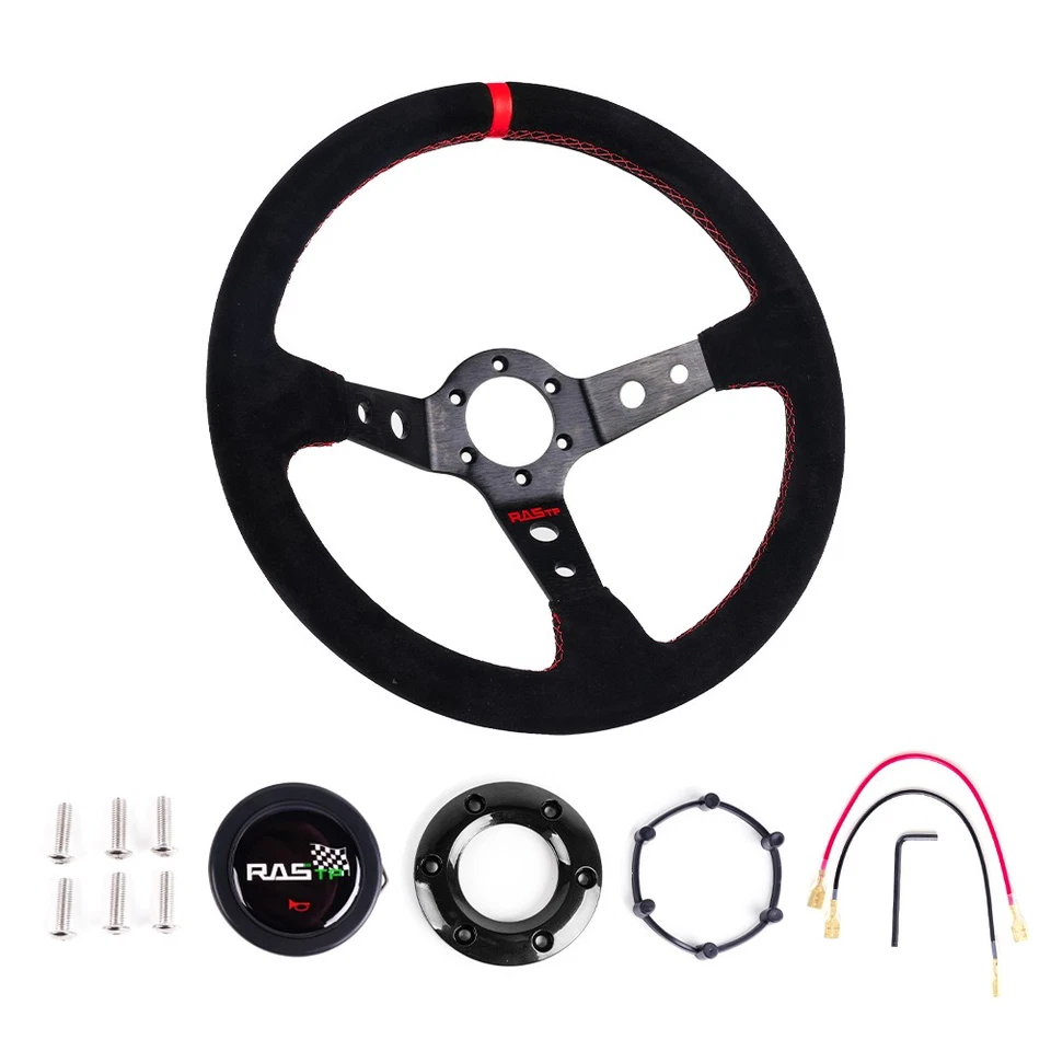 14" Suede Steering Wheel Quick Release Hub Adapter 161H For Ford F150 1992-1997 Foto 2 de 4