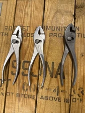 3 Vintage Crescent Tool Co Slip Joint Pliers Jamestown NY USA