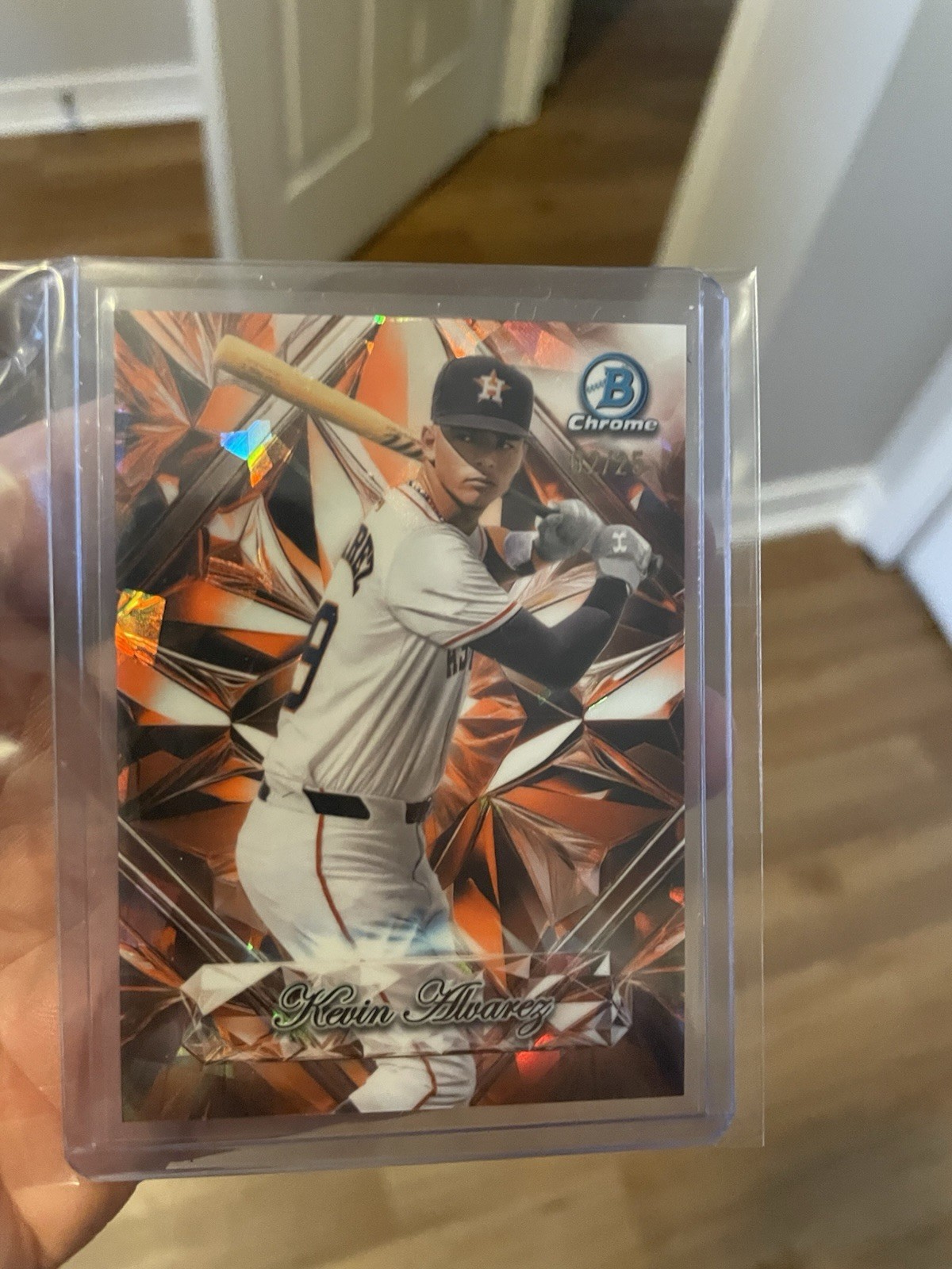 2025 Bowman Chrome Sapphire Orange Sapphire Selections Kevin Alvarez  /25 Astros