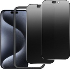 2PCS Matte Privacy Screen Protector for iPhone 15 Pro 6.1" Anti-Glare Anti-Spy
