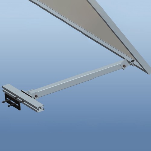 Rail léger en aluminium pour panneaux solaires 40 * 40 mm pack de 2 350 mm de l - Picture 8 of 12