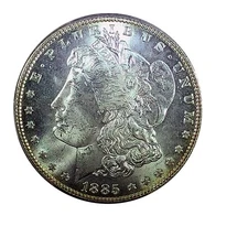 1885-P Morgan Silver Dollar PCGS MS64 VSS Vam 17 Slanted Date