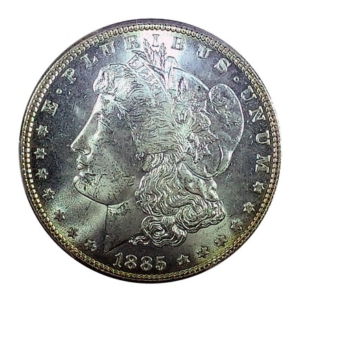 1885-P Morgan Silver Dollar PCGS MS64 VSS Vam 17 Slanted Date