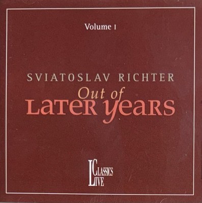 Sviatoslav Richter - Out Of Later Years Vol 1: Bach, Brahms, Beethoven (CD,1992)