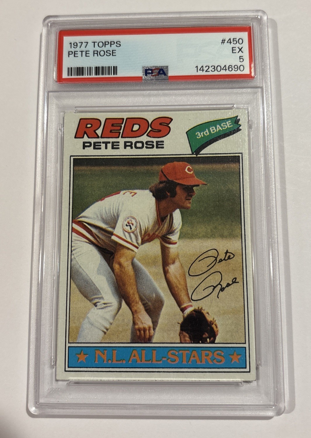 1977 Topps Pete Rose #450 Cincinnati Reds PSA 5