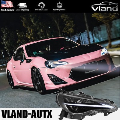 VLAND LED Projector Headlights For 2012-20 Toyota 86 Subaru BRZ W/Blue Animation