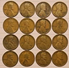 16 COINS Lot 1909 - 1919 LINCOLN WHEAT CENT PENNIES TEENS Different Coins P D S
