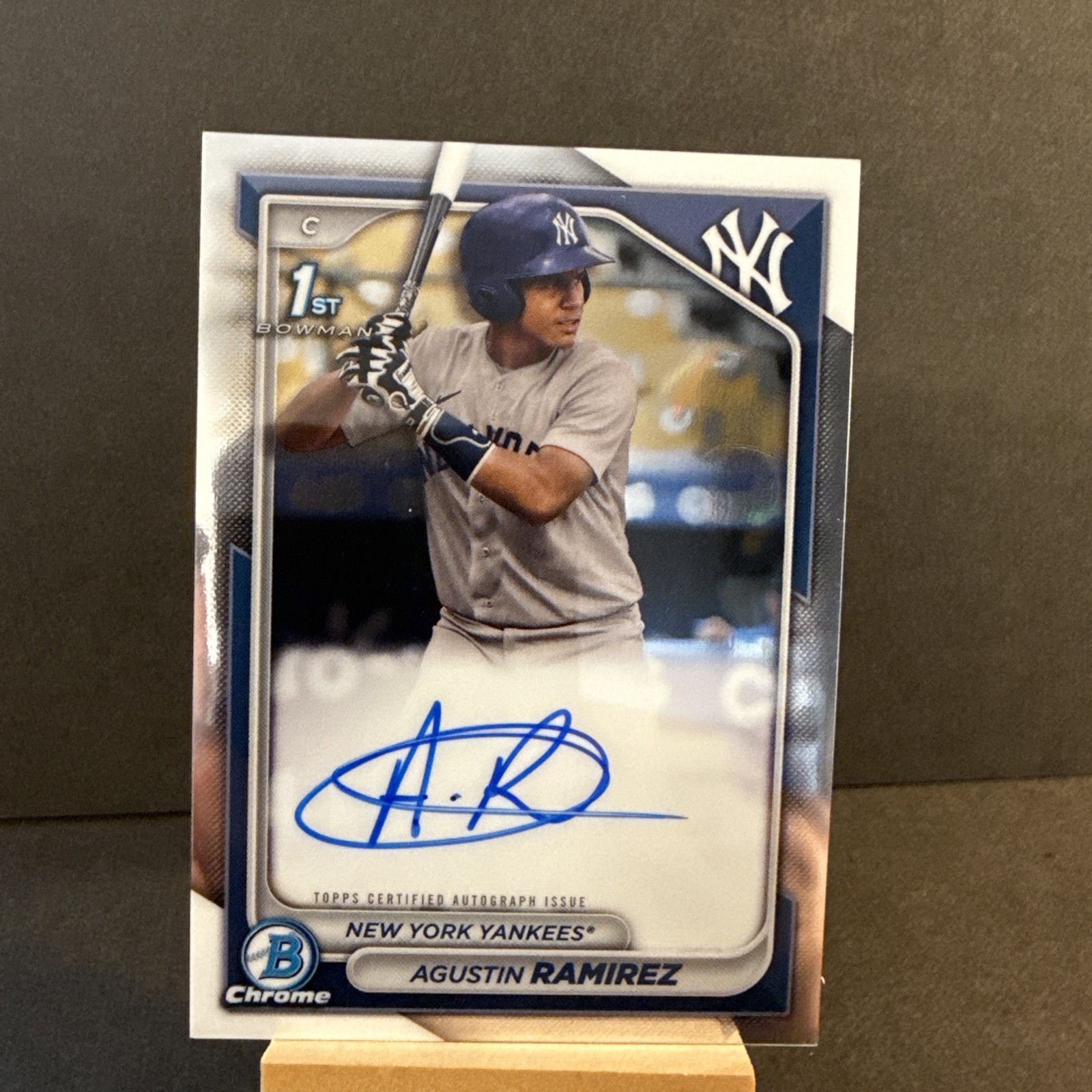 2024 Bowman Agustin Ramirez Chrome Auto 1st #CPA-AR Yankees Marlins