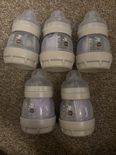 5 x MAM Anti-Colic Flasche 130ml + Start Dummy Silikon Sauger neutral versiegelt