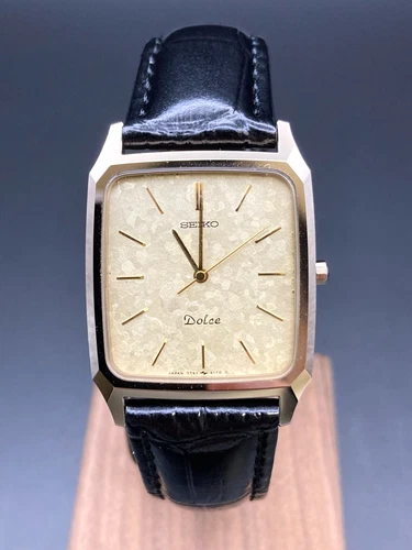 [N Mint/New Batt & Strap] SEIKO Dolce 7741-5140 Mens Vintage Watch Quartz Japan