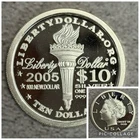 NORFED 2005 $10 LIBERTY 1 TROY OZ .999 FINE SILVER ROUND (2)