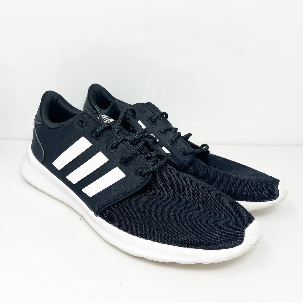 Size 10 - adidas Cloudfoam QT Racer Core Black White W for