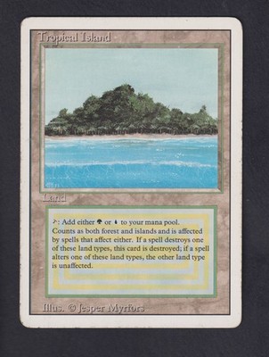 Magic MTG - Tropical Island - Revised - 3th Edition - POOR - EN