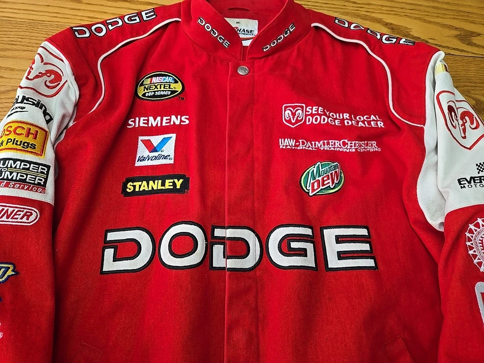 Chaqueta de carreras Chase Authentics Y2K Nascar para hombre talla XL Dodge Elliot Kahne Stanley Foto 2 de 4