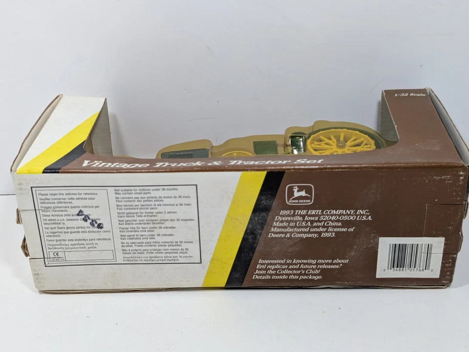 Ertl John Deere винтажный грузовик и трактор набор 1:32 1931 Hawkeye 1919 Waterloo новый - Изображение 4 из 4