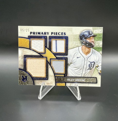 2025 Topps Museum Primary Pieces - Riley Greene Tigers Game Used Quad Relic /25