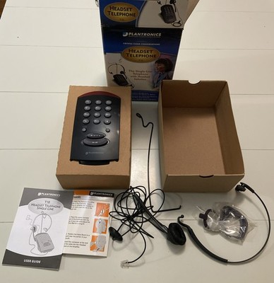 Plantronics T10 Corded Single Line Hands-Free Headset Telephone System Unused A