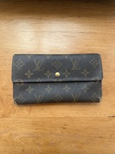 Louis Vuitton M61734 Monogram Canvas International Wallet, Brown, Fair Condition