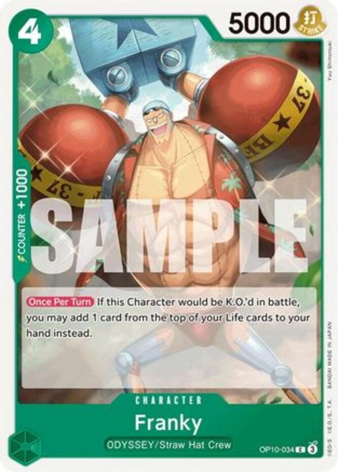NM-Mint, English One Piece Franky - OP10-034 - C Royal Blood (OP10) One Piece TC