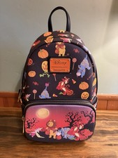 Loungefly Disney Winnie The Pooh and Friends Halloween Glow Mini Backpack EUC