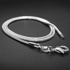 Sterling Silver Plated 18" 2mm Necklace Snake Chain