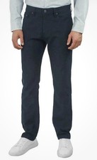 Jachs New York Men's Straight Stretch 5 Pocket Twill Pant 34x32, Navy Blue