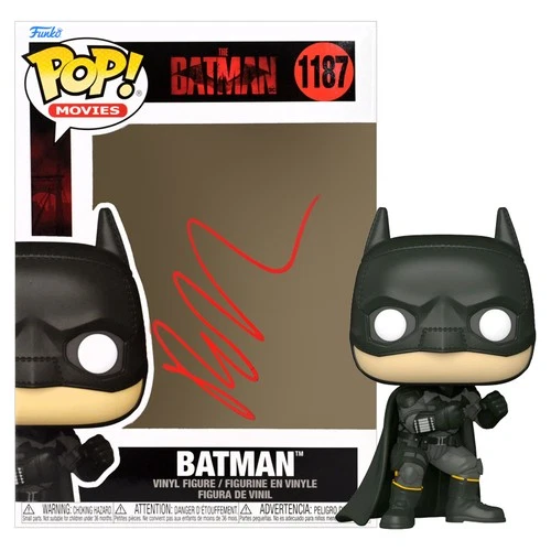 Robert Pattinson Autographed Funko 2022 The Batman #1187 Pop! Vinyl Figure