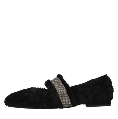 TH554 ISLAND-CAM Ballet Flats Walter Purple Women Black Amv01_walt