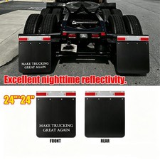 24x24black Polymer Mud Flaps For Heavy Duty Semi Truck Trailer Universal 2pcs 24x24black Polymer Mud Flaps For Heavy Duty Semi Truck Trailer Universal 2pcs