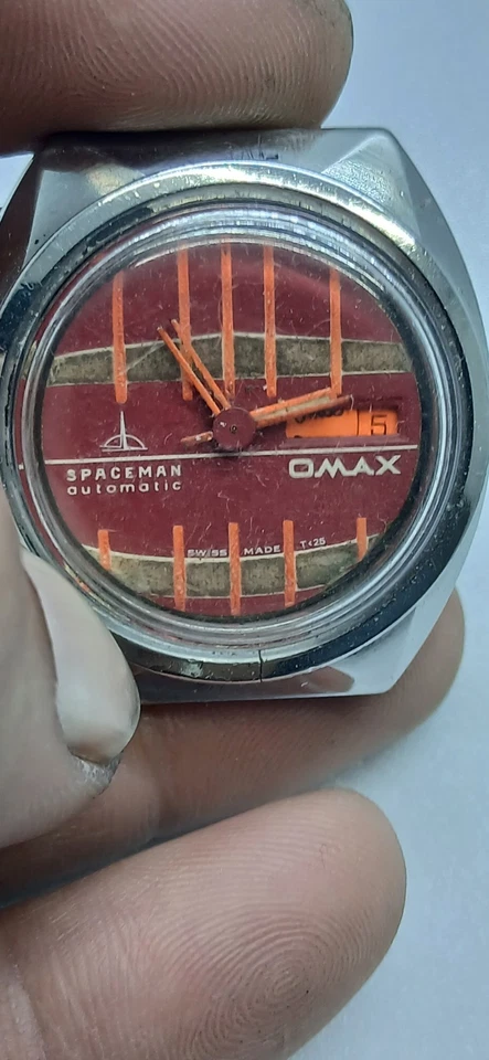 vintage omax spaceman watch parts or repair - Image 4 of 4