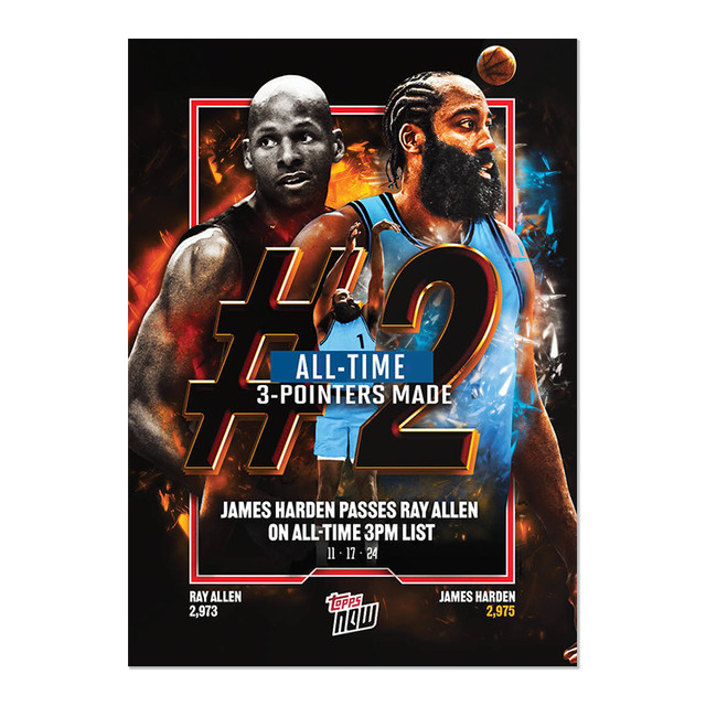 James Harden - 2024-25 NBA Topps Now Card 8 - Print Run: 1,563