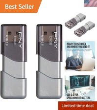 128GB USB 3.0 Flash Drive, Silver Pack of 2