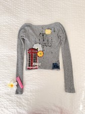 Woman’s Y2K One Of A Kind Upcycled London Patchwork Top Size XXS