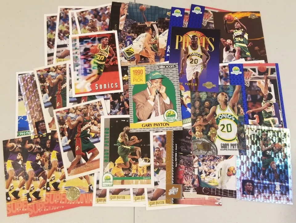 ENORME LOTE DE 642 TARJETAS DE LA NBA: Seattle Supersonics RCs, Salón de la fama, Estrellas ¡ENVÍO GRATUITO + BONIFICACIÓN! Foto 2 de 4