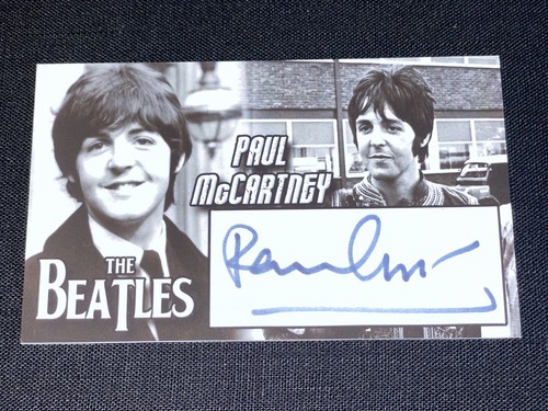 Carta Paul McCartney firmata 3x5 taglio personalizzato JSA LOA Beatles icona musicale