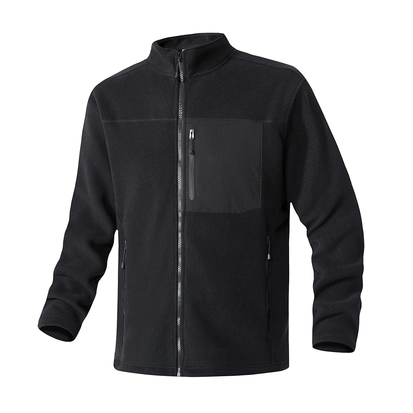 Mens Fleece Jacket Full Zip With Pockets Warm Lightweight Winter Jacket Thermal