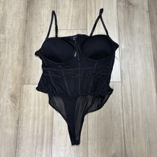 NWT Black Mesh Bodysuit Teddy 3XL XXXL Women's Lingerie One Piece By IRIS