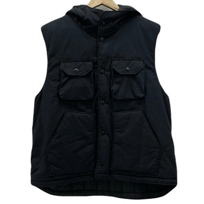 Engineered Garments Field Vest Nyco Twill PS142 Filled Vest Black Size:
